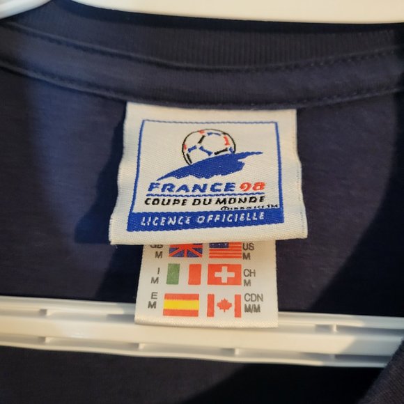 Vintage FIFA 1998 WORLD CUP Single Stitch Adidas Shirt - Picture 2 of 5